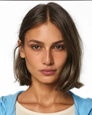 A designed avatar's face