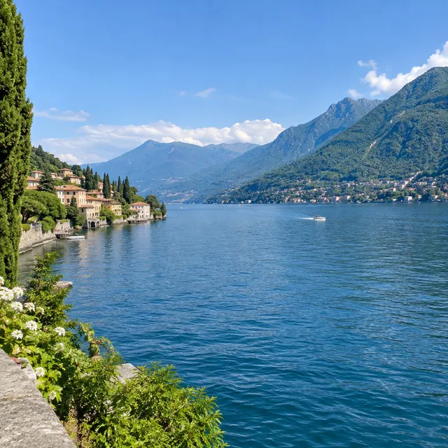 Start frame: an Italian lake between mountains